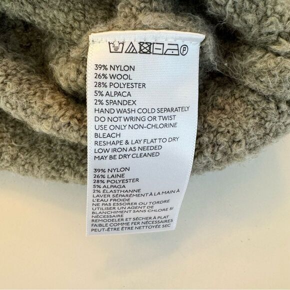 Anthropologie Sleeping on Snow Clarington Sweater Half Zip Green Wool Alpaca SM - Picture 10 of 11